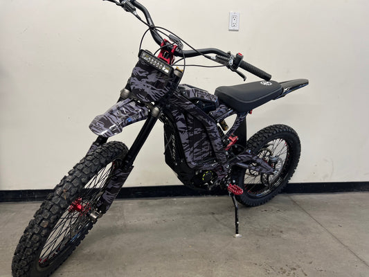 surron x ebike red with grey camo